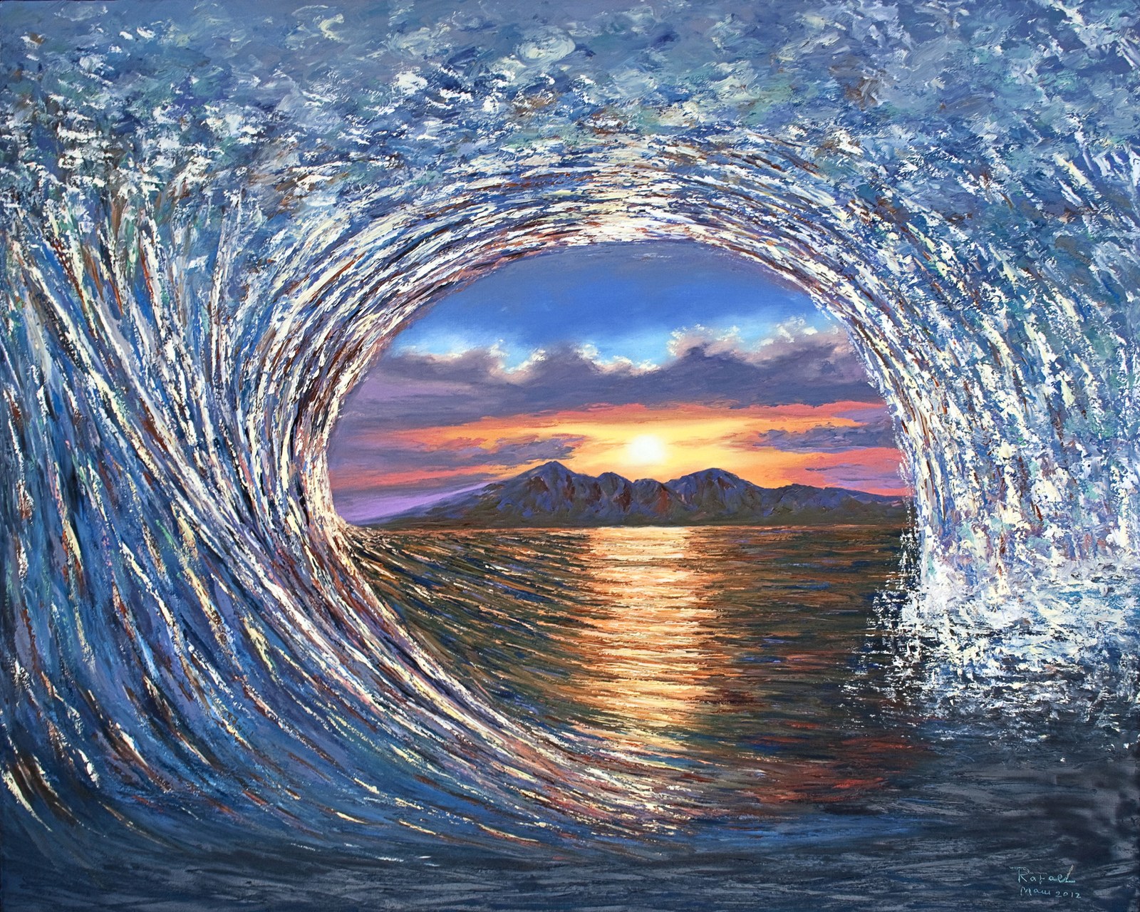 Artwork by Rafael Pereda, printed by Maui Digital Imaging.