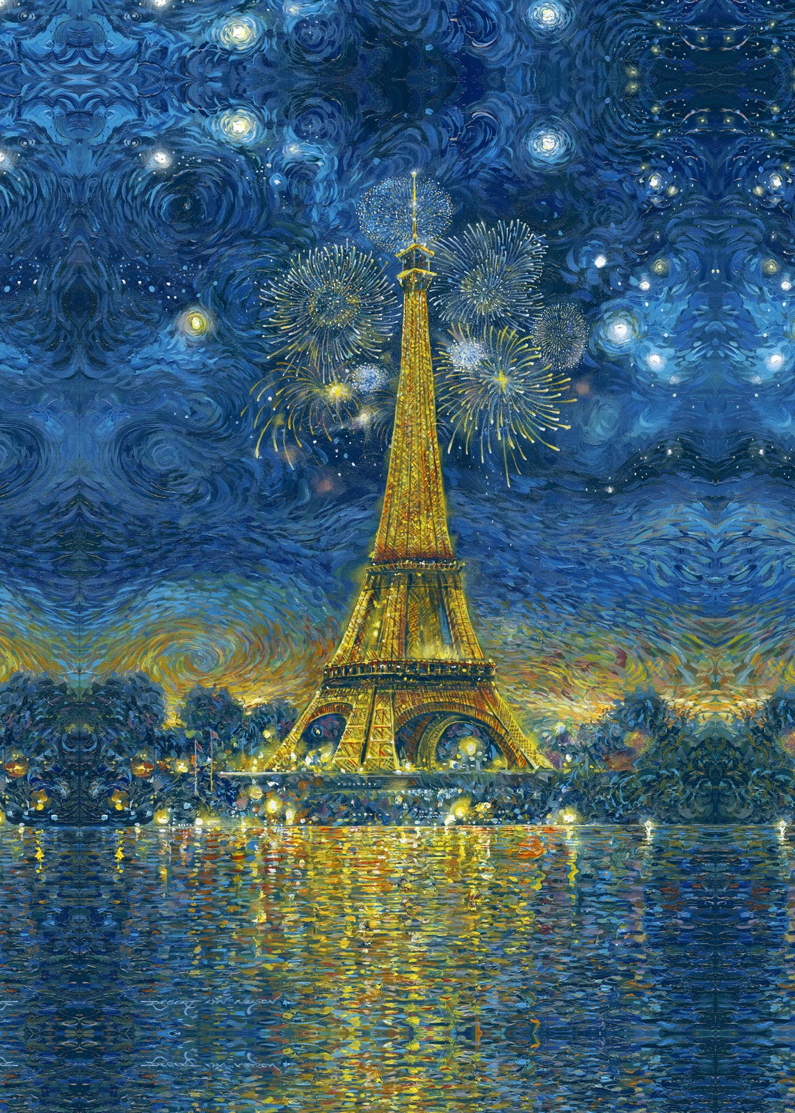 Paris Celebration by Robert Lyn Nelson, printed by Maui Digital Imaging.