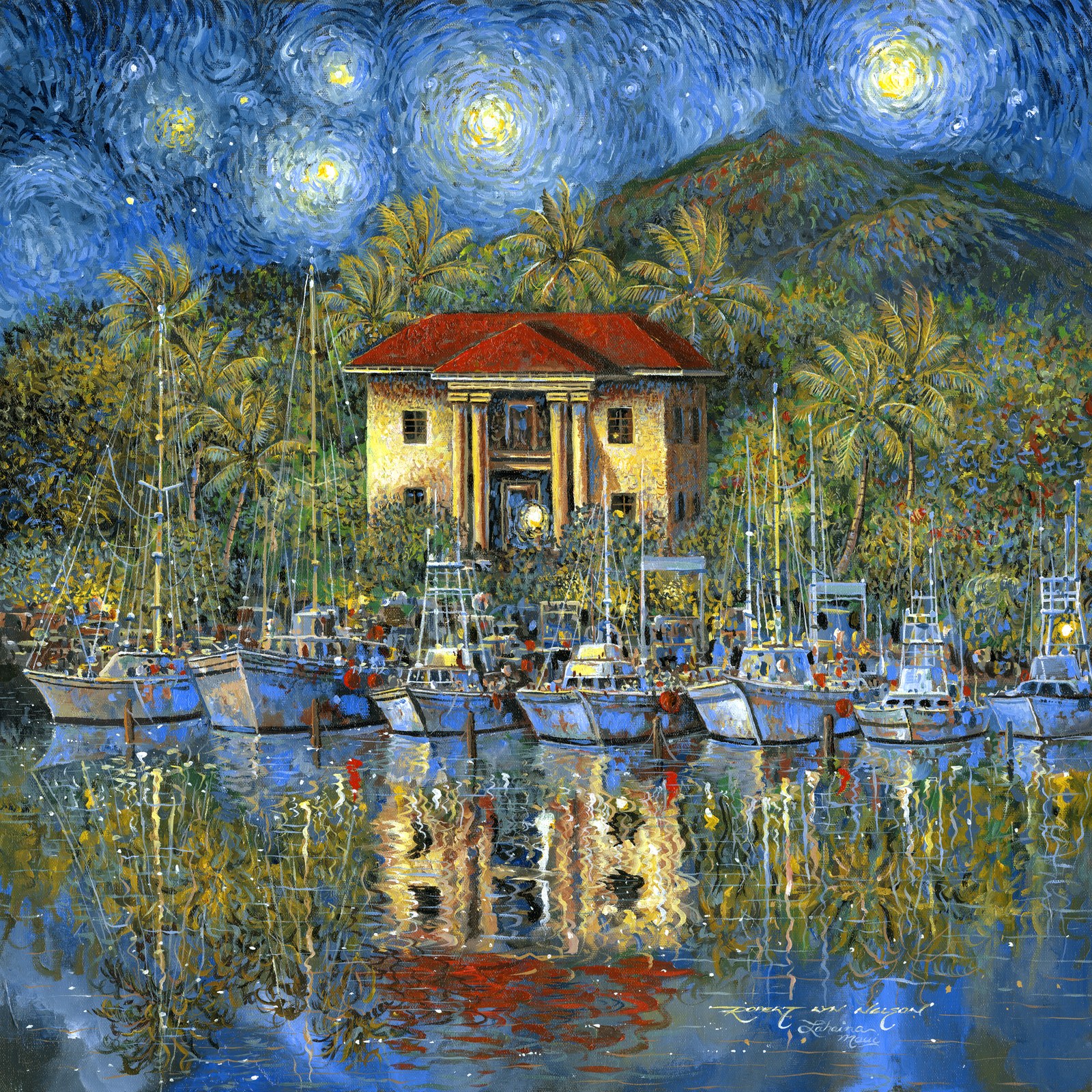 Vincent At The Courthouse by Robert Lyn Nelson, printed by Maui Digital Imaging.